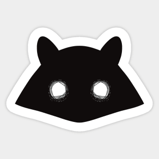 Black Raccoon Sticker